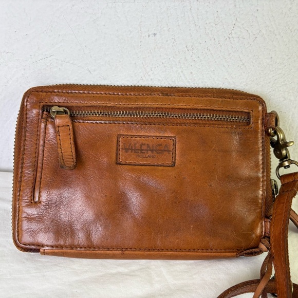 Brand New Vilenca Holland Genuine Leather Zippered Wallet Phone Crossbody Purse - Picture 9 of 12